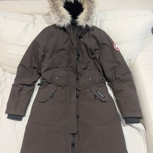 Kensington Canada Goose Women's Brown Ski Jacket with Fur Trim